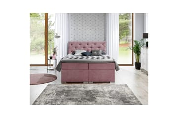 Box Spring Eltap Balvin - 160x200 cm, Soro 61, Rosa - Møbler - Senger - Kontinentalsenger