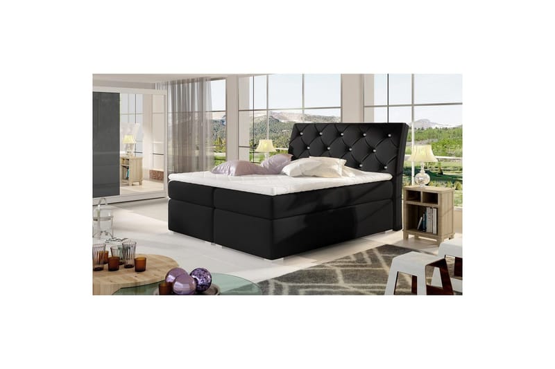 Box Spring Eltap Balvin - 180x200 cm, Soft 11, Svart - Møbler - Senger - Kontinentalsenger