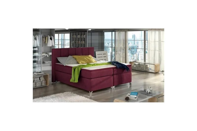 Box Spring Eltap Basilio, Rivera 59, Rød, 160x200 cm