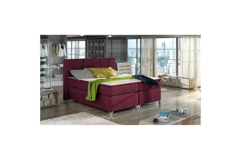 Box Spring Eltap Basilio - Rivera 59, Rød, 180x200 cm - Møbler - Senger - Kontinentalsenger