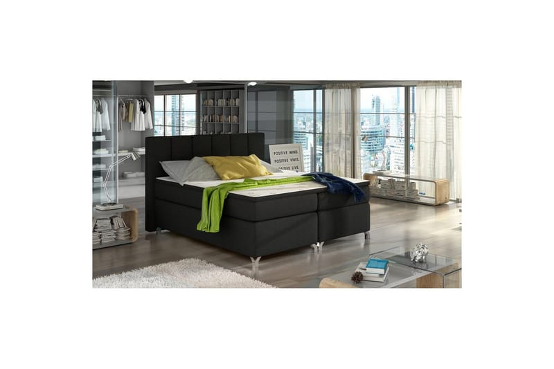 Box Spring Eltap Basilio - Sawana 14, Svart, 160x200 cm - Møbler - Senger - Kontinentalsenger