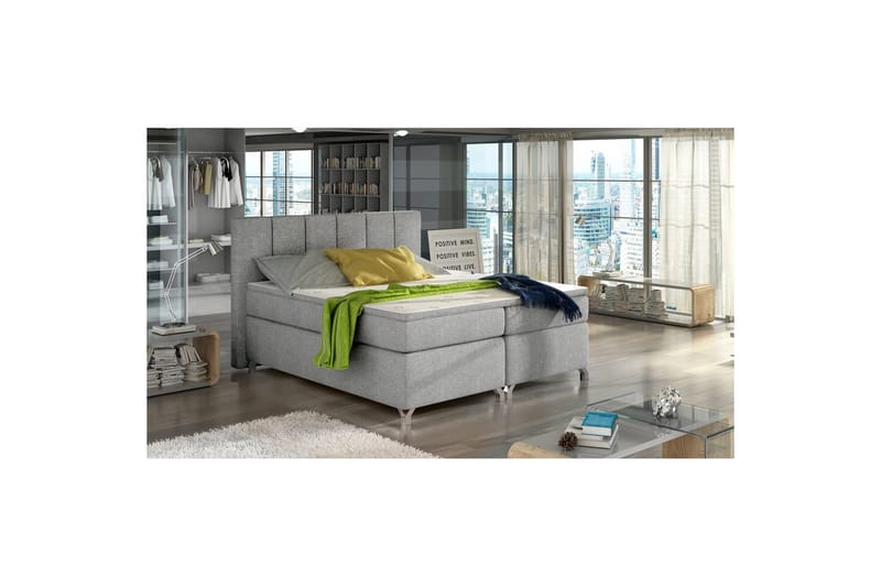 Box Spring Eltap Basilio - Sawana 21, Grå, 160x200 cm - Møbler - Senger - Kontinentalsenger