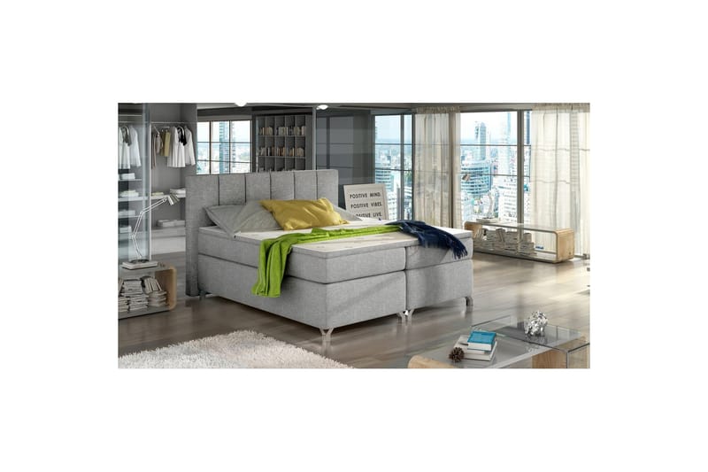 Box Spring Eltap Basilio, Sawana 21, Grå, 160x200 cm