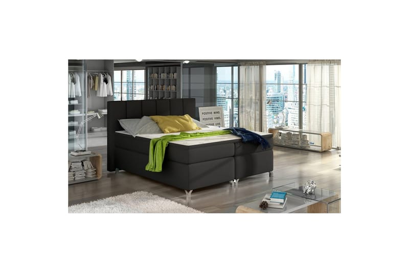 Box Spring Eltap Basilio - Soft 11, Svart, 140x200 cm - Møbler - Senger - Kontinentalsenger