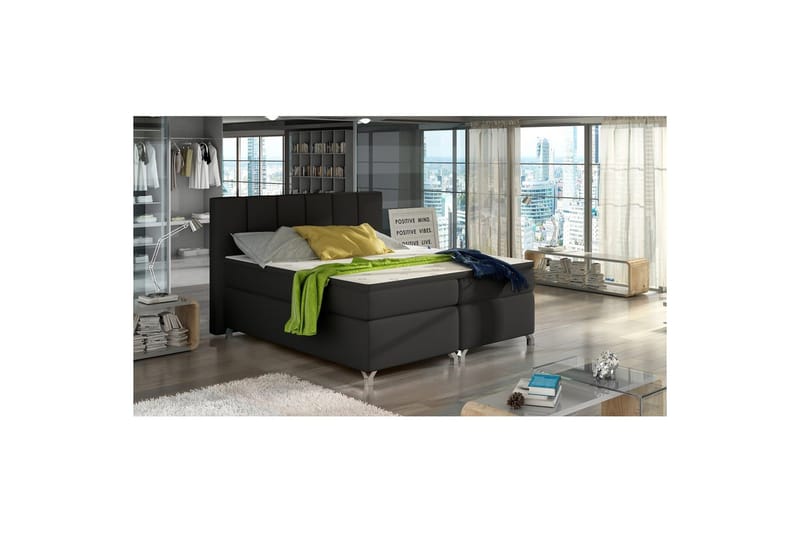 Box Spring Eltap Basilio, Soft 11, Svart, 160x200 cm