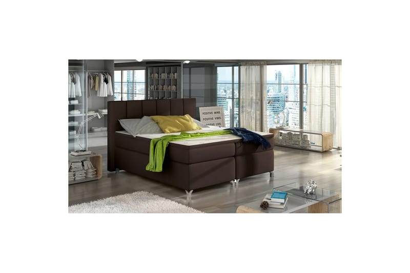 Box Spring Eltap Basilio, Soft 66, Brun, 140x200 cm