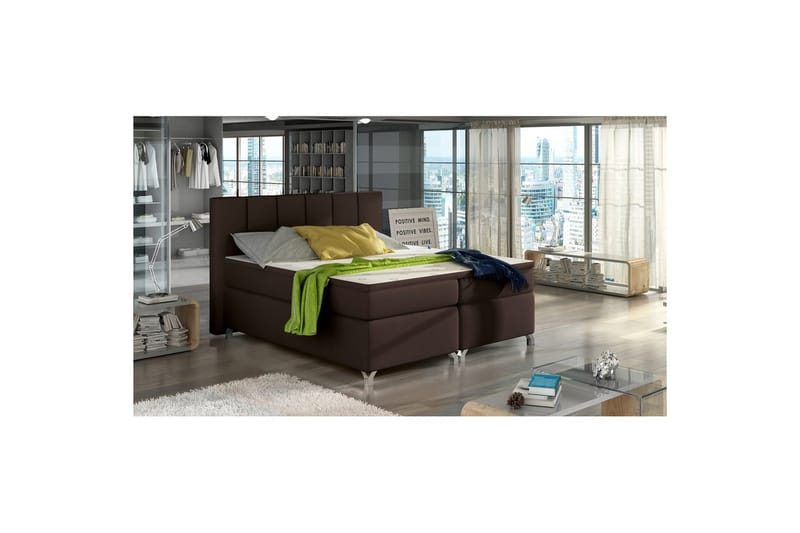 Box Spring Eltap Basilio, Soft 66, Brun, 180x200 cm
