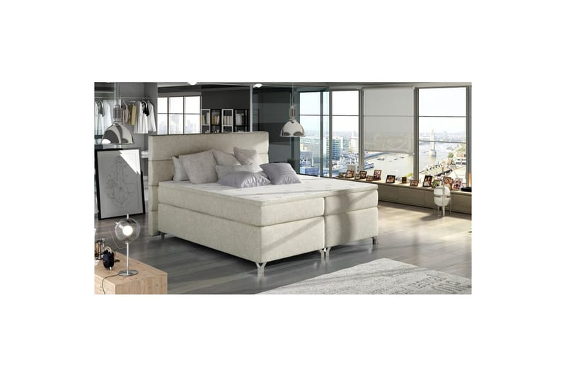 Boxspring Eltap Amadeo - Dora 21, Beige, 140x200 cm - Møbler - Senger - Kontinentalsenger