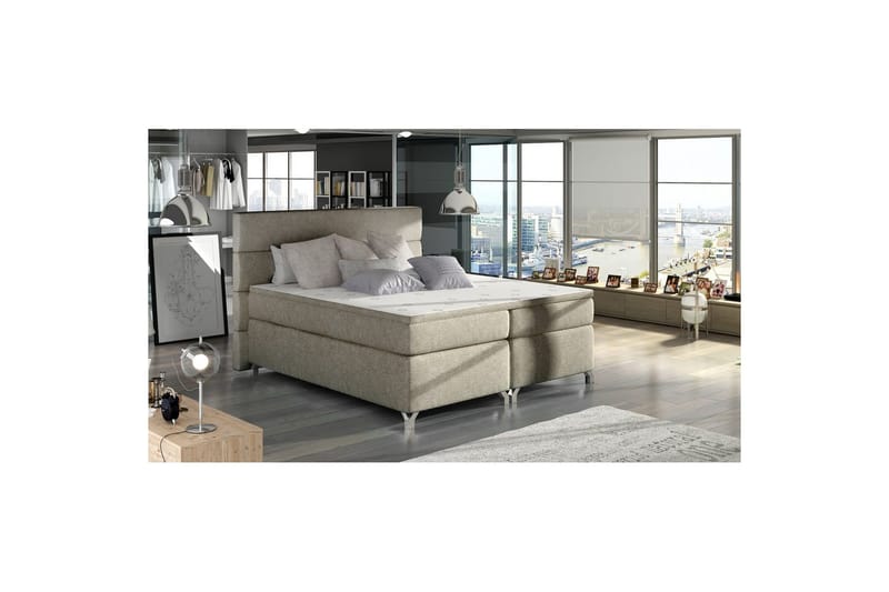 Boxspring Eltap Amadeo - Dora 22, Beige, 160x200 cm - Møbler - Senger - Kontinentalsenger