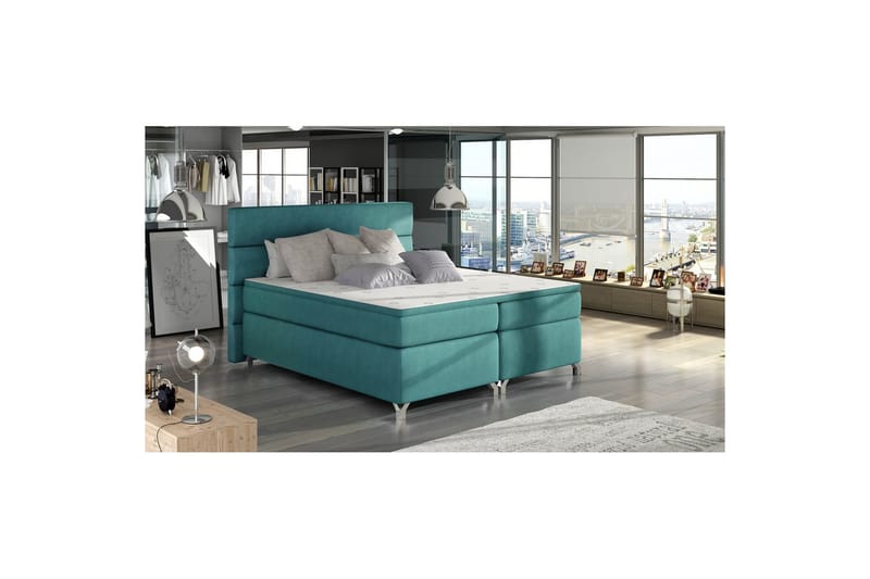 Boxspring Eltap Amadeo - Orinoco 85, Blå, 140x200 cm - Møbler - Senger - Kontinentalsenger