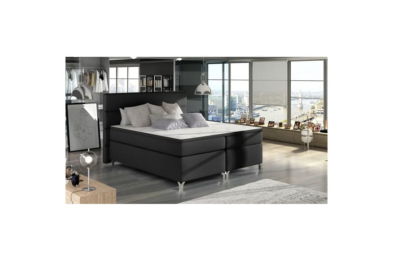 Boxspring Eltap Amadeo - Soft 11, Svart, 140x200 cm - Møbler - Senger - Kontinentalsenger