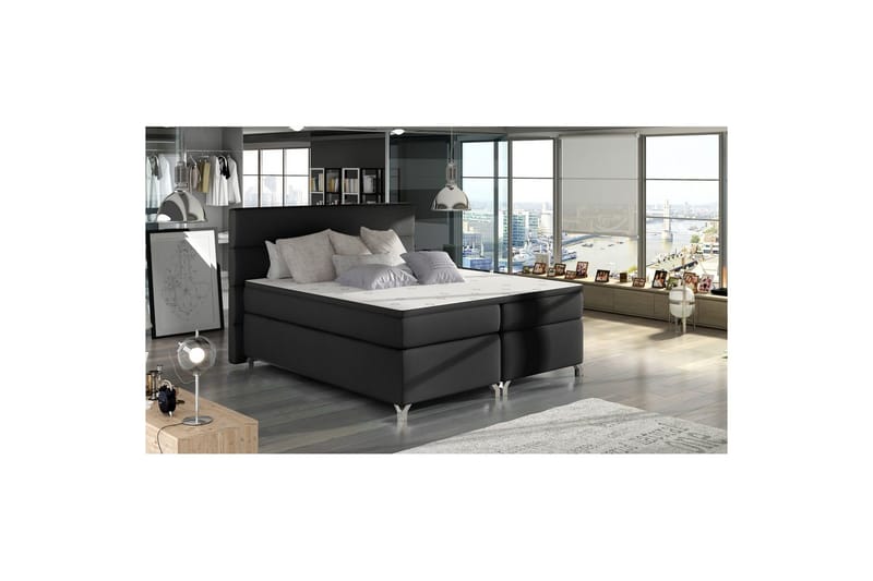 Boxspring Eltap Amadeo - Soft 11, Svart, 160x200 cm - Møbler - Senger - Kontinentalsenger