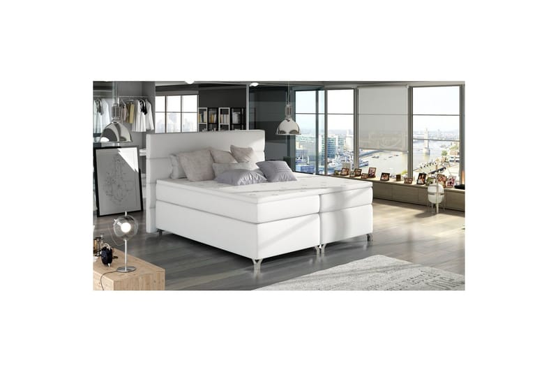 Boxspring Eltap Amadeo, Soft 17, Hvit, 180x200 cm