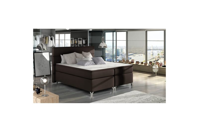 Boxspring Eltap Amadeo, Soft 66, Brun, 140x200 cm