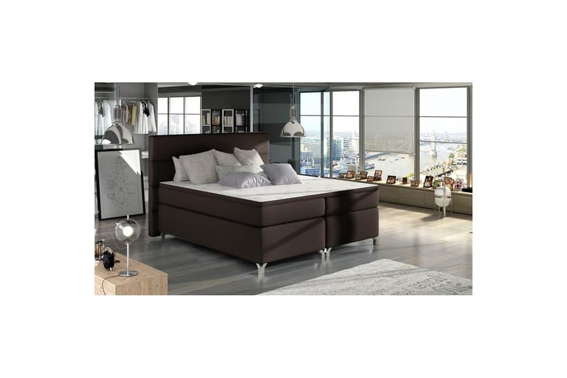 Boxspring Eltap Amadeo - Soft 66, Brun, 140x200 cm - Møbler - Senger - Kontinentalsenger