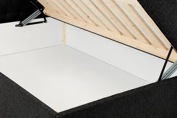 Boxy Box Bed 120x200 cm - Svart/Grå - Møbler - Senger - Senger med oppbevaring