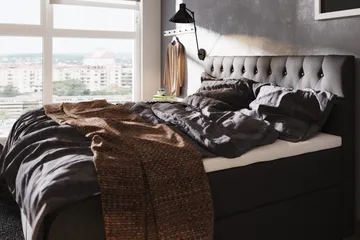 Boxy Komplett Sengepakke Box Bed 180x200 cm - Sort - Møbler - Senger - Enkeltsenger