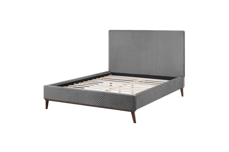 Braydon Sengramme 140x200 cm, Lys grå/Mørkt tre