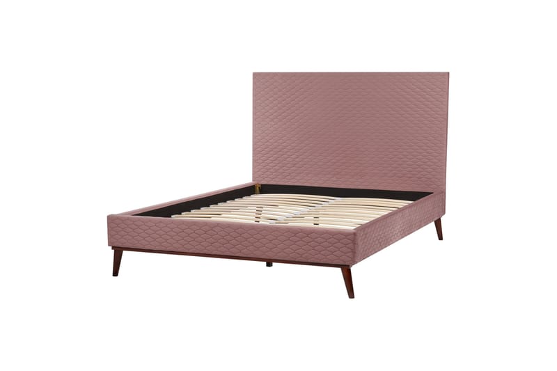 Braydon Sengramme 140x200 cm, Rosa/Mørkt tre