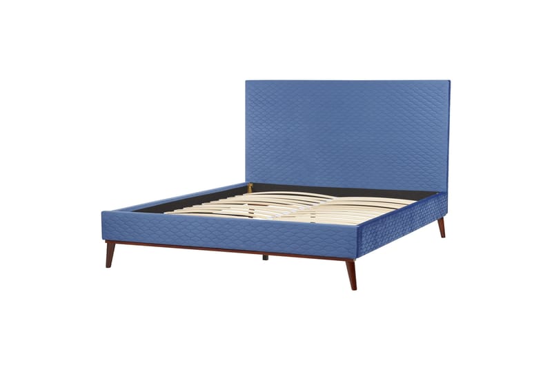 Braydon Sengramme 180x200 cm, Blå/Mørkt tre