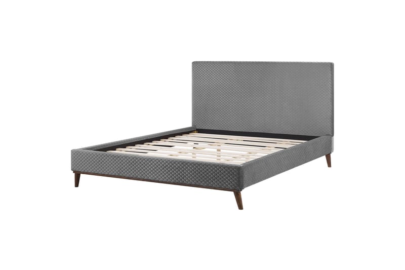 Braydon Sengramme 180x200 cm, Grå/Mørkt tre