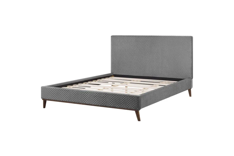 Braydon Sengramme 180x200 cm, Grå/Mørkt tre