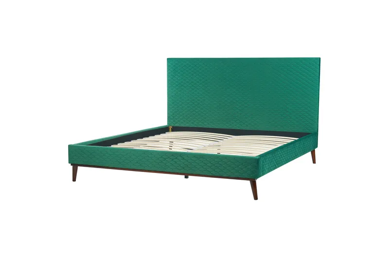 Braydon Sengramme 180x200 cm, Grønn/Mørkt tre