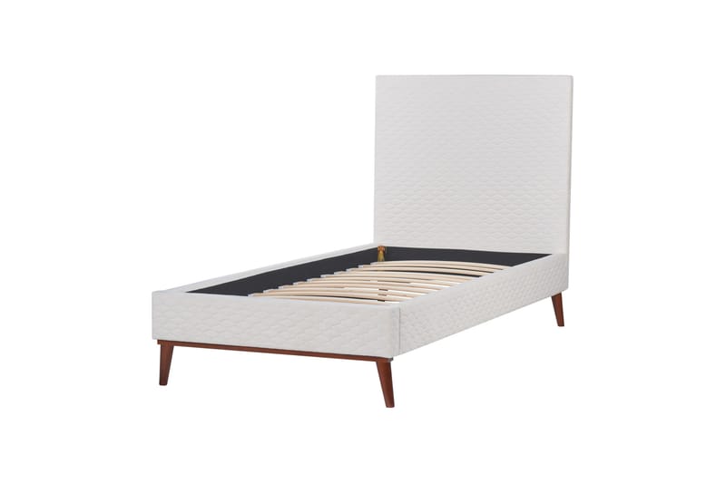 Braydon Sengramme 90x200 cm, Hvit/Mørkt tre