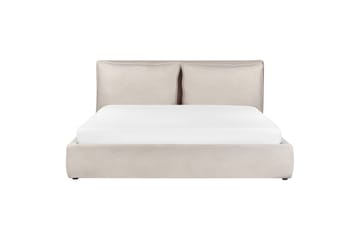 Braylon Sengeramme 180x200 cm i Stoff med Oppbevaring og Sengegavl - Beige - Møbler - Senger - Senger med oppbevaring