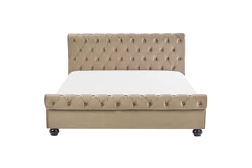Bronson Vannseng 160x200 cm - Beige/Mørkt tre - Møbler - Senger - Vannsenger