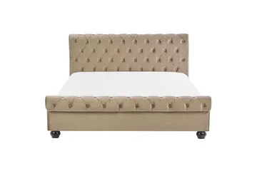 Bronson Vannseng 160x200 cm - Beige/Mørkt tre - Møbler - Senger - Vannsenger