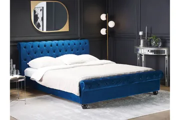 Bronson Vannseng 180x200 cm - Blå/Mørkt tre - Møbler - Senger - Vannsenger