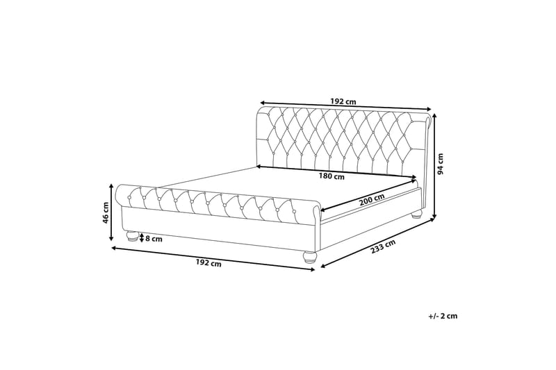 Bronson Vannseng 180x200 cm - Gr�å/Svart - Møbler - Senger - Vannsenger