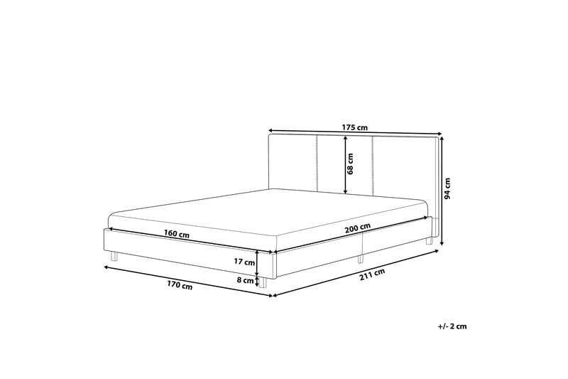 Brook Vannseng 160x200 cm - Beige/Svart - Møbler - Senger - Vannsenger