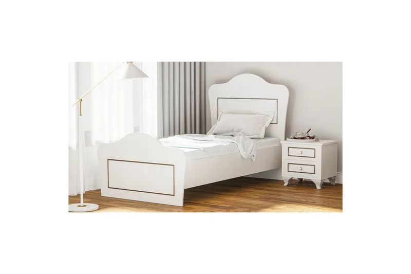 Brynor Sengeramme 90x190 cm - Matt Hvit - Møbler - Senger - Sengeramme & sengestamme