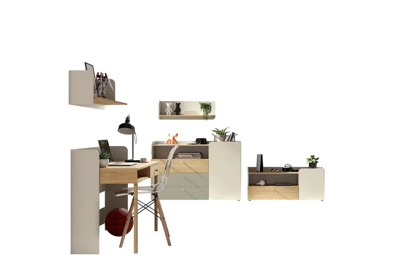 Buhan Møbelsett til Soverom, Beige / Brun