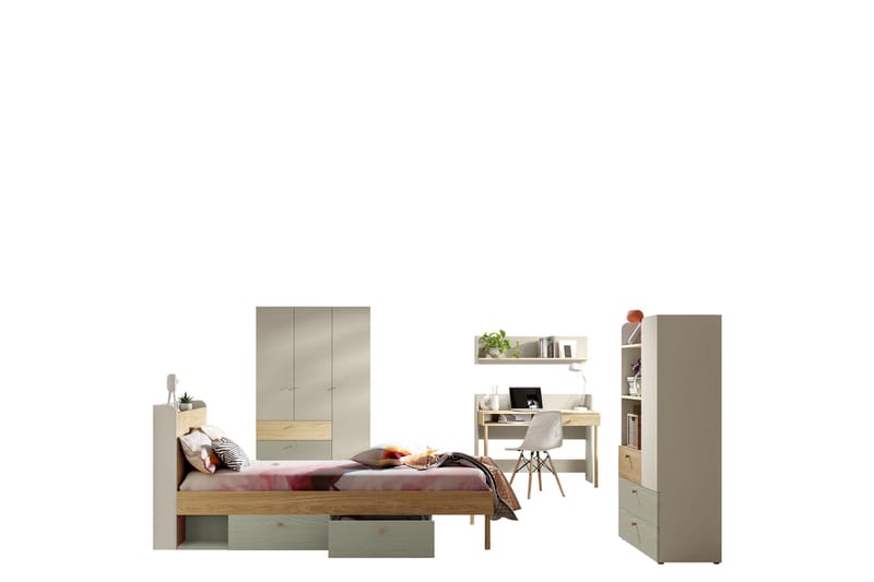 Buhan Møbelsett til Soverom, Beige / Brun