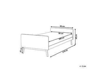 Burt Sengramme 90x200 cm - Blå - Møbler - Senger - Sengeramme & sengestamme