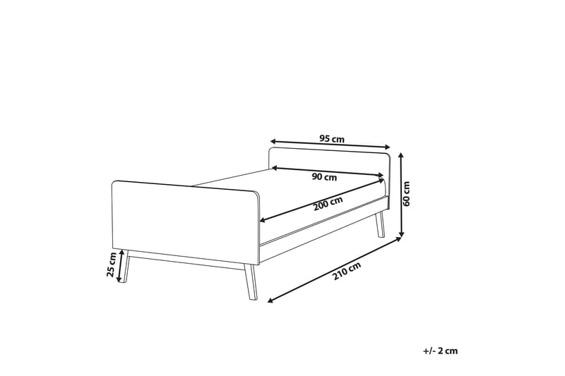 Burt Sengramme 90x200 cm - Blå - Møbler - Senger - Sengeramme & sengestamme