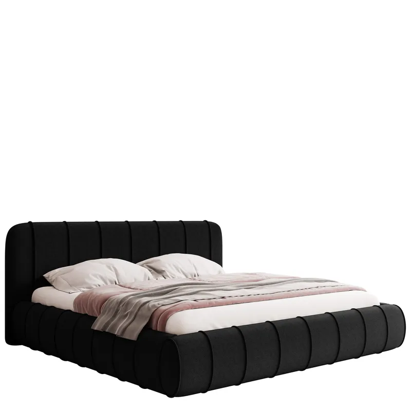 Calrosin Sengeramme 140x200 cm med Oppbevaring, Svart