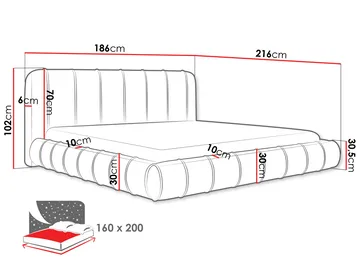 Calrosin Sengeramme 160x200 cm med Oppbevaring - Svart - Møbler - Senger - Senger med oppbevaring
