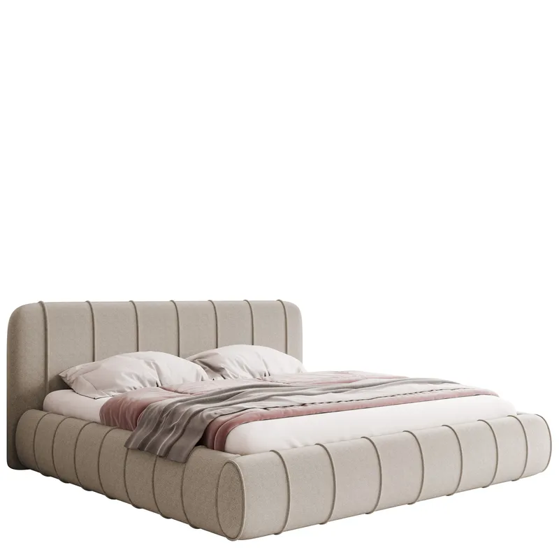 Calrosin Sengeramme 180x200 cm med Oppbevaring, Beige