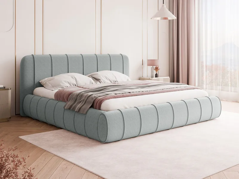 Calrosin Sengeramme 180x200 cm med Oppbevaring - Lys grå - Møbler - Senger - Senger med oppbevaring