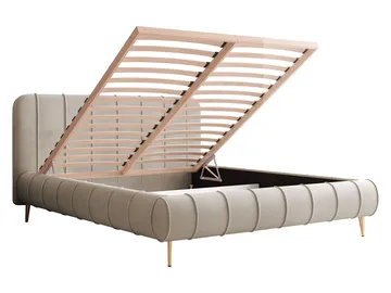 Calrosin Sengeramme med Ben 140x200 cm med Oppbevaring - Rosa - Møbler - Senger - Senger med oppbevaring
