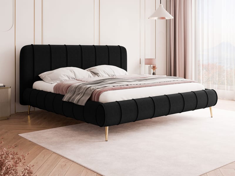 Calrosin Sengeramme med Ben 180x200 cm med Oppbevaring - Svart - Møbler - Senger - Senger med oppbevaring