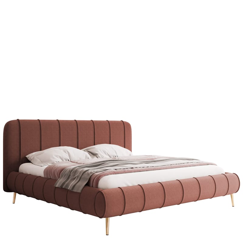 Calrosin Sengeramme med Ben 200x200 cm med Oppbevaring, Rosa