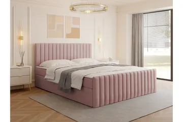 Calrosor Sengepakke Kontinentalseng med Oppbevaring 140x200 cm - Rosa - Møbler - Senger - Kontinentalsenger