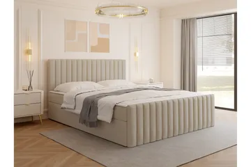 Calrosor Sengepakke Kontinentalseng med Oppbevaring 160x200 cm - Beige - Møbler - Senger - Kontinentalsenger