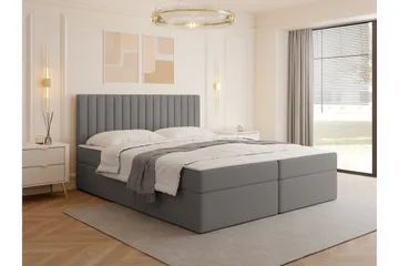 Calrosor Sengepakke Kontinentalseng med Oppbevaring 160x200 cm - Grå - Møbler - Senger - Kontinentalsenger