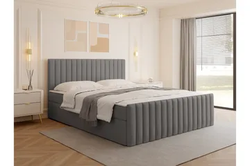 Calrosor Sengepakke Kontinentalseng med Oppbevaring 180x200 cm - Grå - Møbler - Senger - Kontinentalsenger